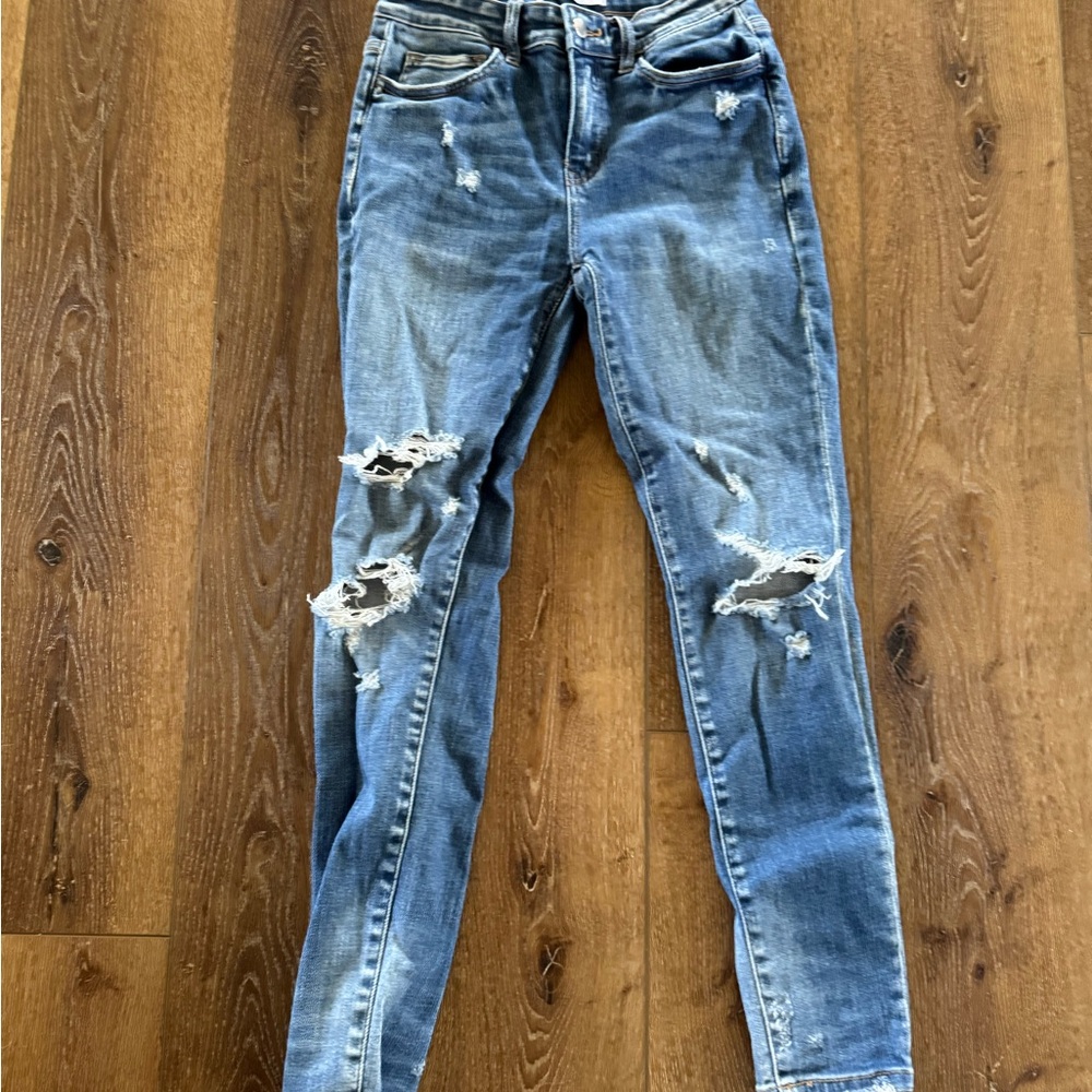 Distressed Blue Women's Jeans